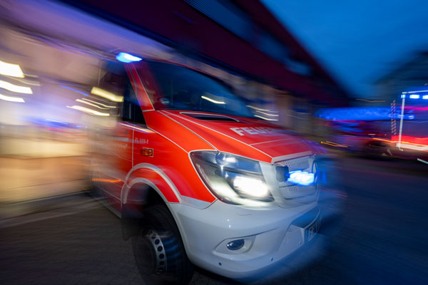 Fahrendes Feuerwehrauto