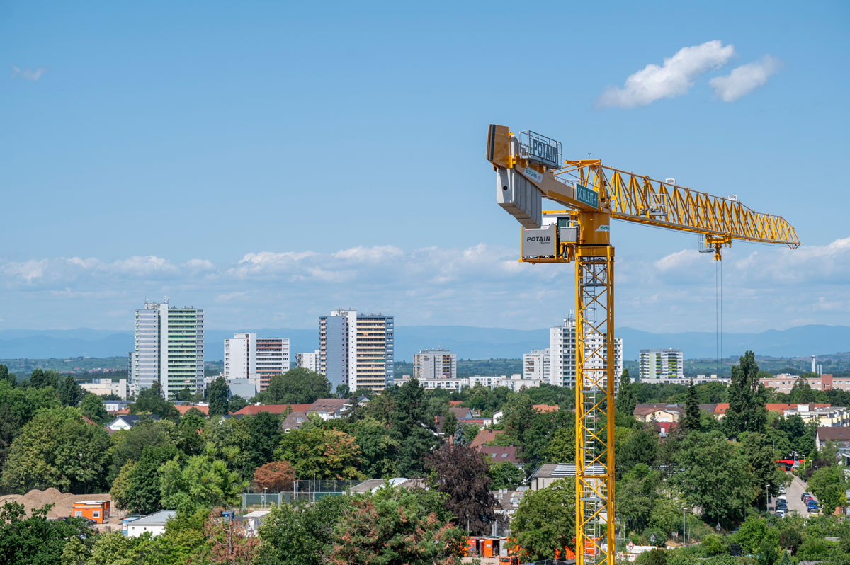 Blickrichtung: Weingarten, Hochhäuser