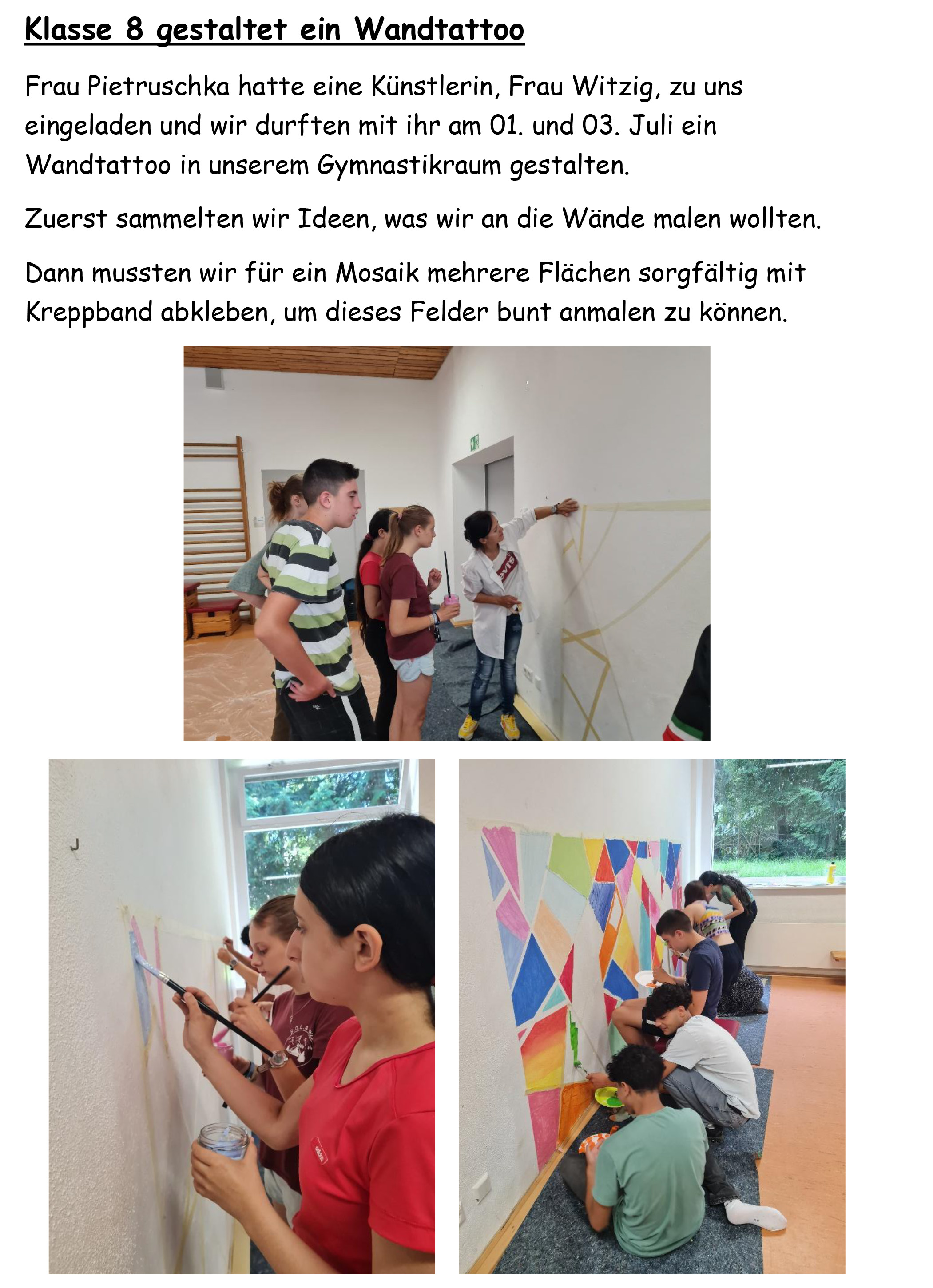 Kunstprojekt an der Friedrich-Fröbel-Schule