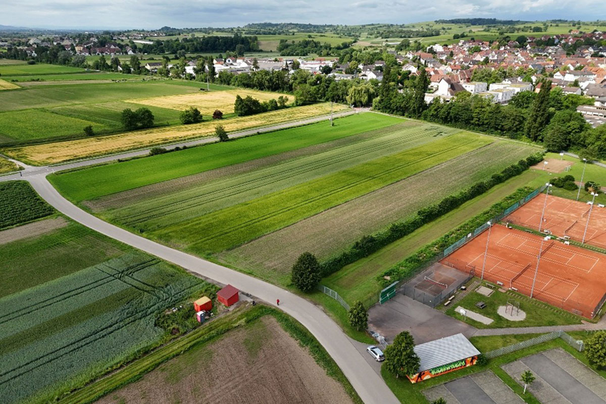 Luftbild Ortseingang Opfingen