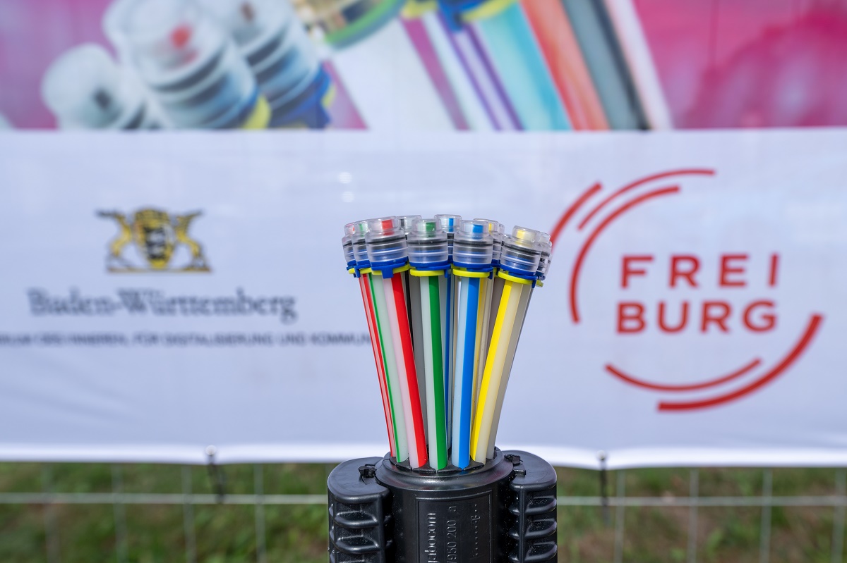 Bunte Glasfaserkabel