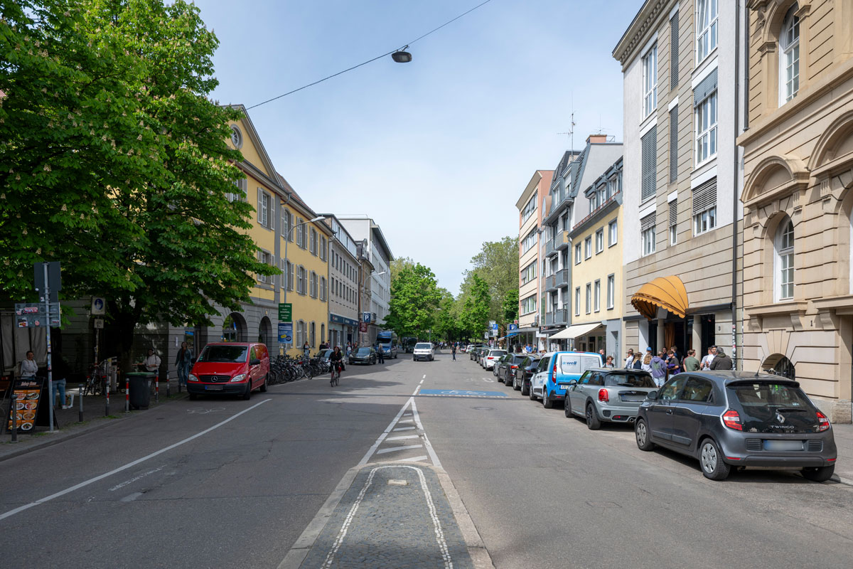 Blick in die Rempartstraße vom Holzmarkt aus