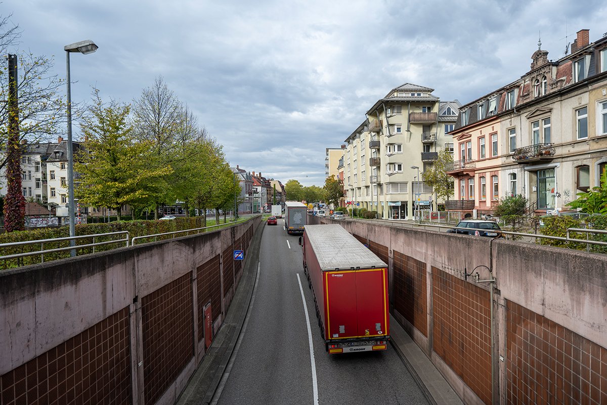 B31 auf Höhe der Brauerei Ganter