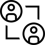 Icon Netzwerk zwei Personen