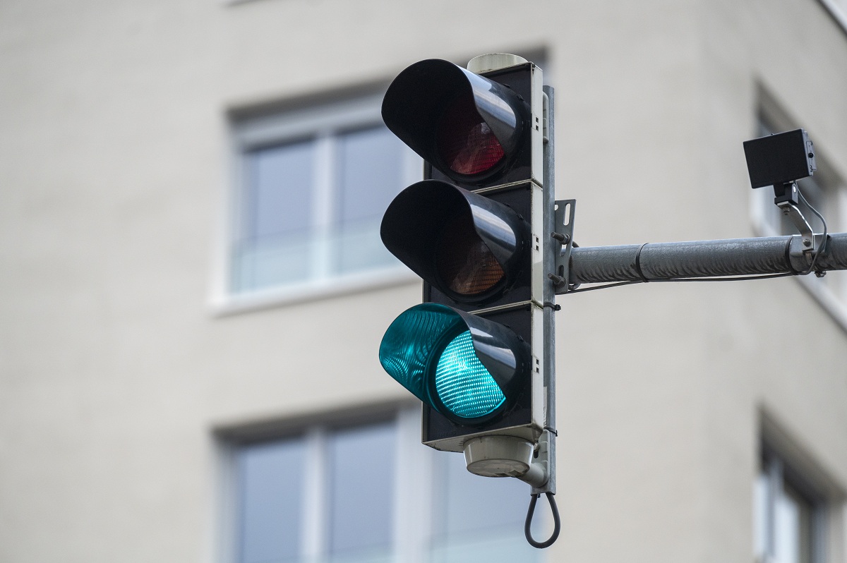 Eine grüne Ampel