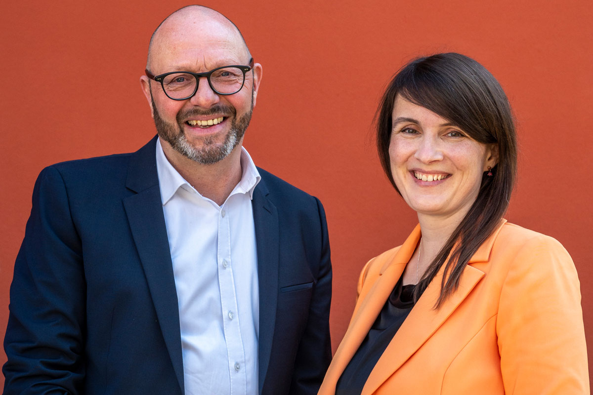 Roland Meder und Carolin Jenkner (von links)