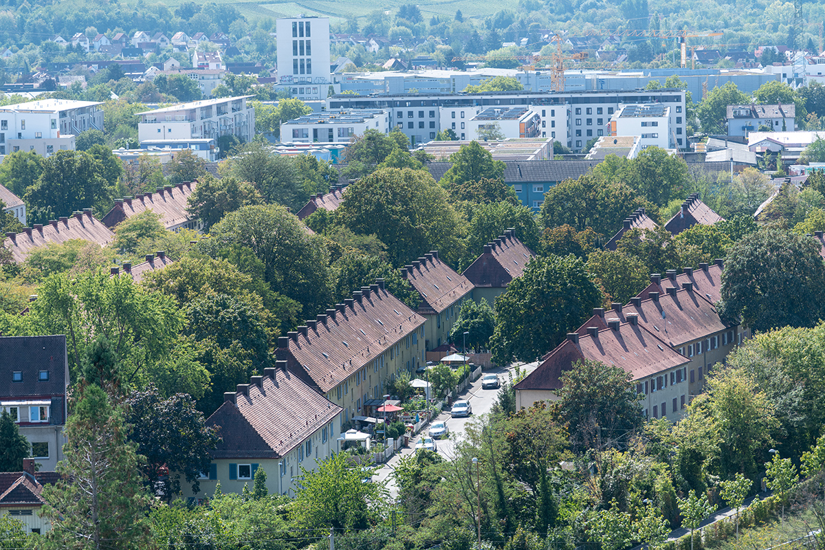Stadtteilansicht von oben