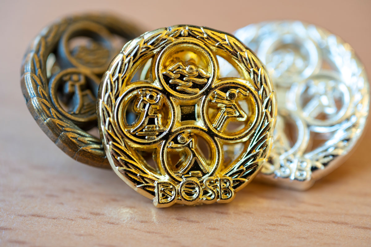 Sportabzeichen in Gold, Silber und Bronze